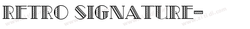 Retro Signature字体转换